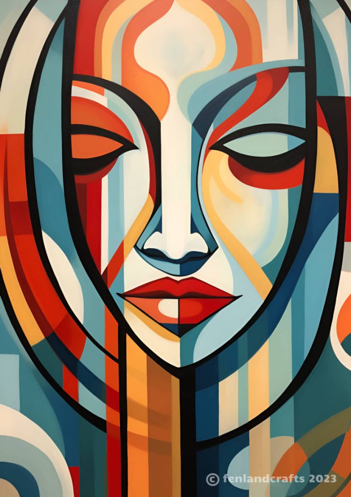 Abstract picture of an art-deco beauty