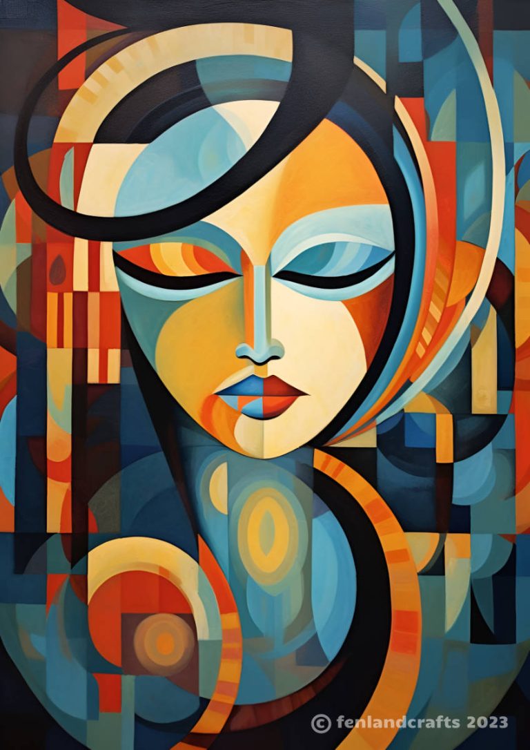 Abstract picture of an art-deco beauty