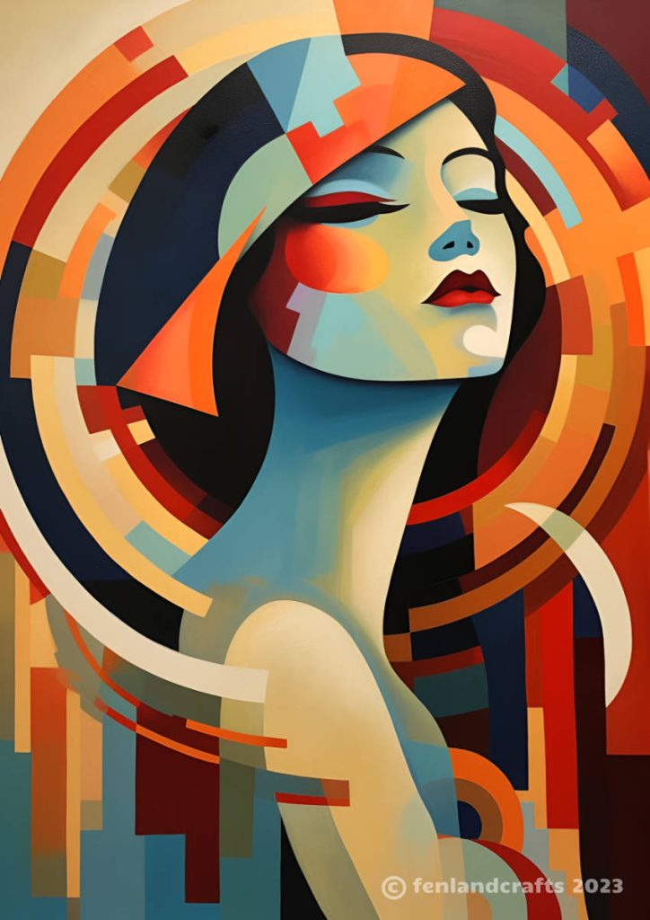 Abstract picture of an art-deco beauty