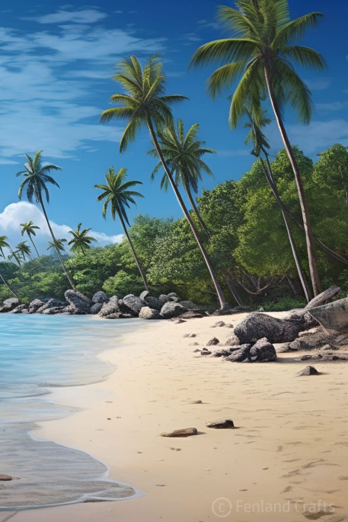 Image of a tropical island paradise